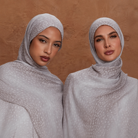 Fabricants de hijabs en Chine, hijab châle en modal à imprimé cerf, ourlet bébé, pour femmes musulmanes, nouvelle collection classique, OEM