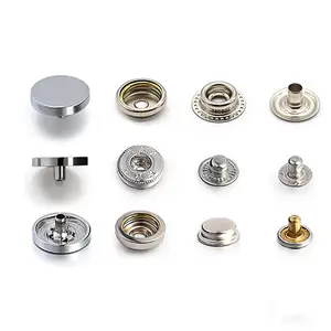 High Quality alloy metals 15mm gold buttons metal snap button for clothing