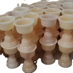 Cálice Grande de Jaspe Natural, Ônix e Jade para Atacado – Castiçal para Presentes ou Decoração com Propriedades Curativas - Product Image 6