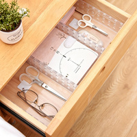 Boîte de rangement multifonctionnelle pour tiroir de bureau, boîte transparente pour maquillage, bijoux, papeterie