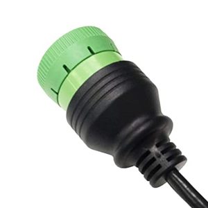 SAE J1939 Typ1 zu Typ2 Adapter Stecker auf Buchse 9-polig Schwarz auf Grün LKW-Diagnosekabel für GPS-Tracker - Product Image 2