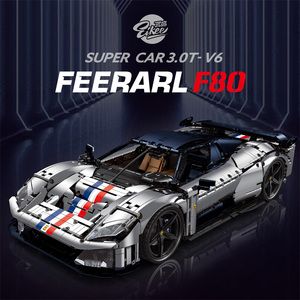 42143 Supercar technique F80 Y18004 MOC 1:8 Blocs <span class=keywords><strong>de</strong></span> construction en plastique Ensemble <span class=keywords><strong>de</strong></span> modèles à assembler pour garçons Cadeau <span class=keywords><strong>de</strong></span> Noël 4703 pièces - Product Image 2