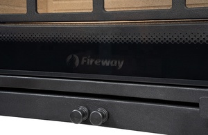 Insert de foyer d'angle en fonte pour poêle à bois avec double vitrage pour chauffage domestique - Product Image 4