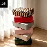 Commode empilable d'art moderne, meuble de rangement irrégulier multicolore en cuir PU pour chambre à coucher, mobilier de maison