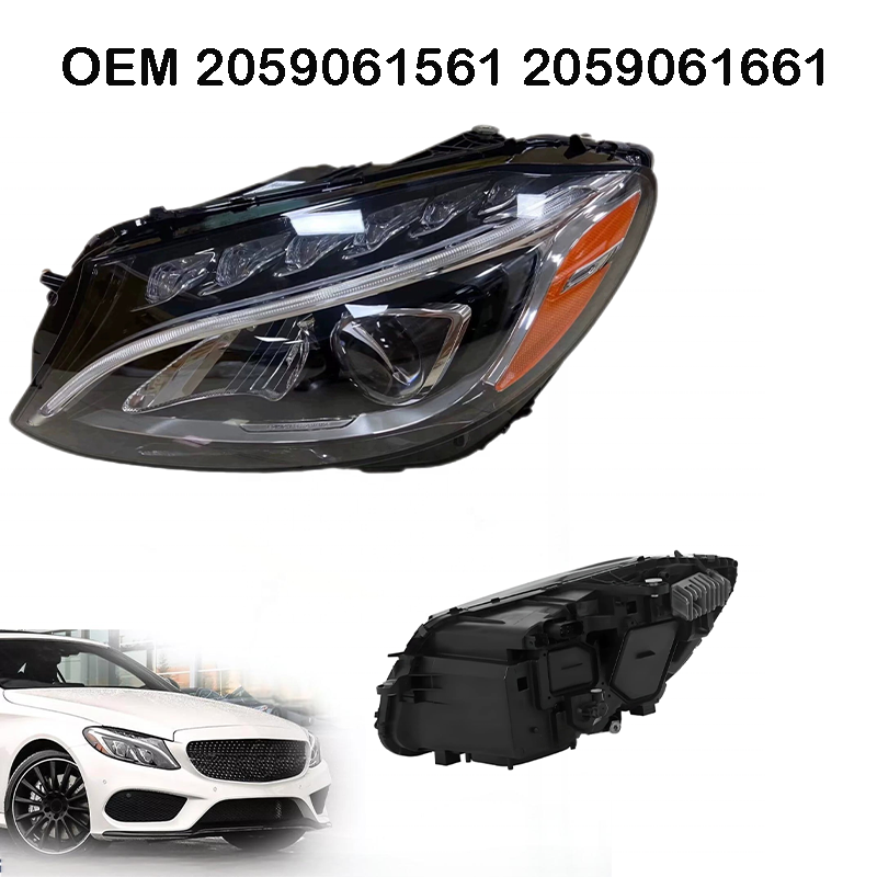 Automotive Lighting System USA Headlamp LHD Front LED 12V Headlights OEM 2059061561 2059061661 for Benz C Class W205 2015-2018 - Product Image 2 of 2