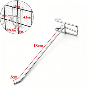 Crochets suspendus d'affichage de sécurité de Slatwall en acier en métal de magasin de détail pour accrocher des marchandises - Product Image 2