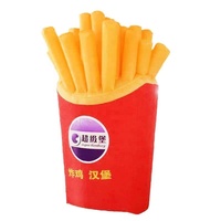 Modèle d'extérieur personnalisé en forme de hamburger et de frites, gonflable, en Oxford/PVC, étanche, dimensions 8-10 pieds, durable, résistant au soleil et au vent