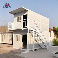 Maison de conteneur pliable de 20 pieds, bureau modulaire préfabriqué avec structure en acier et panneaux sandwich, mini-maison de conteneur