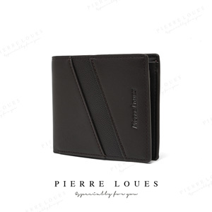 Pierre Loues <b>Men's</b> Tri-Fold <b>Wallet</b> <b>Black</b> Dark Brown 11.5cm x 9.5cm Coin Pocket Multi-Card Slot - Product Image 4