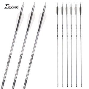 Elong 70575-T6 <span class=keywords><strong>2018</strong></span> Eje de flecha de aluminio Flechas de tiro con arco de paleta de plástico para arco Coumpound - Product Image 5