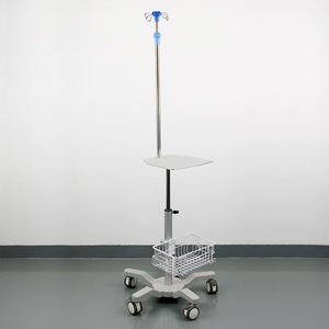 Medical mobile infusion pump cart with intravenous drip pole support and wheels - hospital furniture - Product Image 1