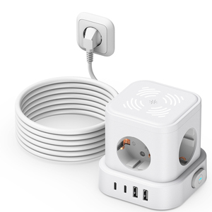 Tira de alimentación de luz nocturna con 4 USB Cable de extensión de torre de <span class=keywords><strong>enchufe</strong></span> múltiple Tira de alimentación con interruptor doble Torre de <span class=keywords><strong>enchufe</strong></span> de escritorio - Product Image 4