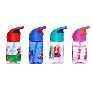 400ml Custom Logo Daily Fancy Kawai Bpa Free Leak Proof Water Bottles Dropshipping For Kids With Straw