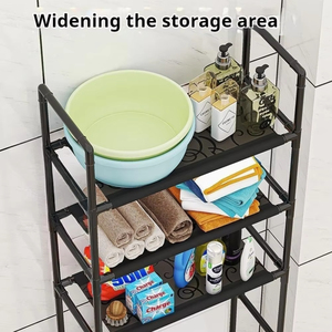 Estante de Almacenamiento <span class=keywords><strong>para</strong></span> Baño, Ahorro de Espacio, Soporte Multifuncional Tipo Piso, <span class=keywords><strong>Estantes</strong></span> de Almacenamiento <span class=keywords><strong>para</strong></span> Inodoro, Estante Multicapa <span class=keywords><strong>para</strong></span> Lavadora - Product Image 4