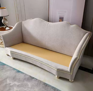 Sofá de Tela de Tres Plazas para Sala de Estar, Estilo Americano de Lujo, Madera Sólida, Estilo Francés Moderno y Minimalista - Product Image 3