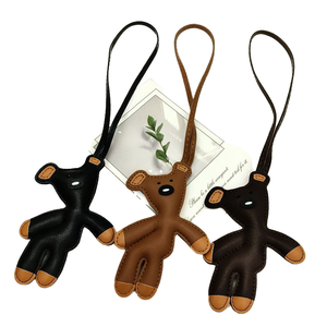 Porte-clés de luxe GHG en cuir PU, pendentif de <span class=keywords><strong>sac</strong></span>, accessoires pour clés de voiture, mini <span class=keywords><strong>sac</strong></span> <span class=keywords><strong>Birkin</strong></span> en forme d'ours en peluche, vente en gros - Product Image 3