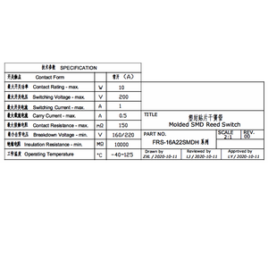 Interruptores de láminas SPST magnéticos MKA14103 SMD montados en superficie normalmente abierta para una gestión eficiente de contactos - Product Image 4