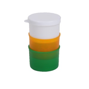 Vaso dosificador desechable Bang Sheng de tres colores con tapa graduada para medicamentos - Product Image 1