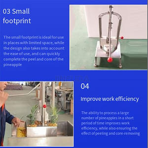 Manual Aço Inoxidável Descascador De Abacaxi Corer Slicer Hole <span class=keywords><strong>Punch</strong></span> Peeling Cut <span class=keywords><strong>Pineapple</strong></span> Slicing Machine - Product Image 6