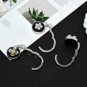 Foldable Hook Flat No-<b>drill</b> Bag Hanging Storage Gadget Butterfy Flower Bag Hook <b>Compact</b> and Portable S-hook - Product Image 1