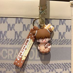 Pearl Milk Tea Bear Cartoon <b>Key</b> <b>Chain</b> Pendant Creative New Bag Pendant Gift Wholesale - Product Image 3