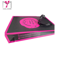 Bolsa de papel negra personalizada de alta calidad de lujo ecológica MUYANG plegable para regalo de boda