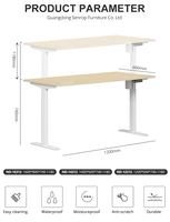 Bureau debout réglable électrique à moteur unique Bureau de jeu moderne à hauteur réglable pour le mobilier de bureau Table d'ordinateur