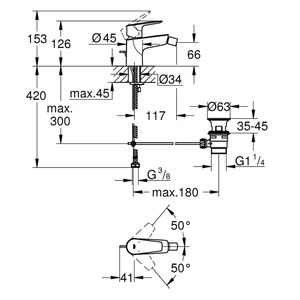 Bauedge เครื่องผสมโถสุขภัณฑ์แบบก้านเดียวโครเมียมเครื่องมือหมุนคุณภาพสูง - Product Image 5