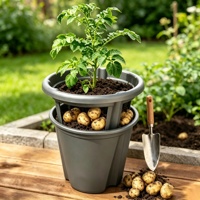 Pot de plantation de pommes de terre écologique en plastique durable, bac à tubercules, conteneur de culture de légumes pour jardin domestique