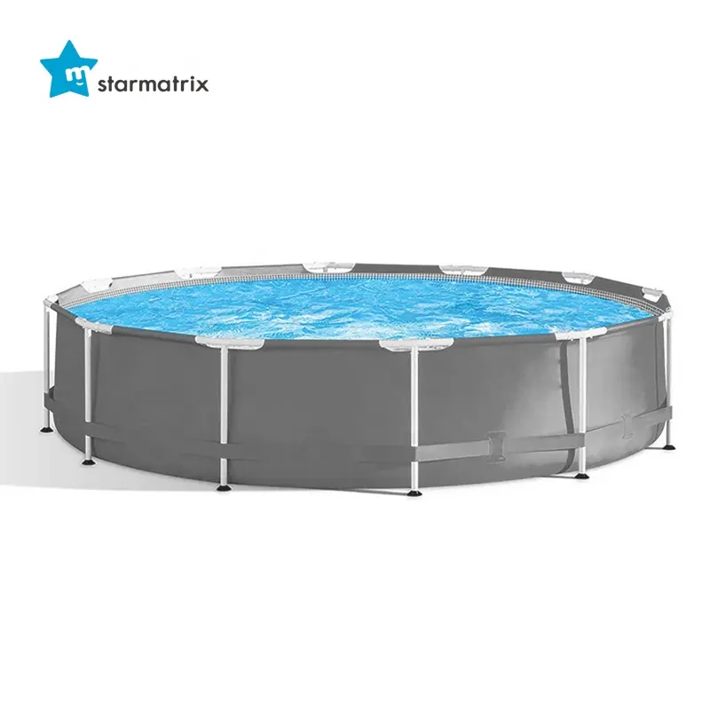 STARMATRIX工場設置が簡単UV耐性高品質屋外カスタムビッグメタルフレームプール大人用piscina de marc