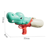 Pistolet à eau QS pas cher en forme d'hippopotame mignon pour enfants, en plastique ABS, 500 ml, pour l'extérieur, idéal pour l'été et la plage