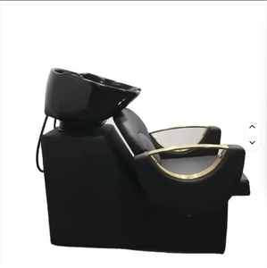 Fauteuil de lavage semi-inclinable en cuir de luxe léger pour salon de coiffure et barbier, vente en gros - Product Image 3