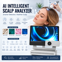 Analyseur de cuir chevelu intelligent AI de haute qualité avec détection d'humidité 50x & 200x et système de caméra trichologique à 4 spectres