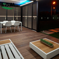 Nouveau design de revêtement de sol de terrasse de piscine étanche sans lacet Plancher de terrasse en bois et plastique