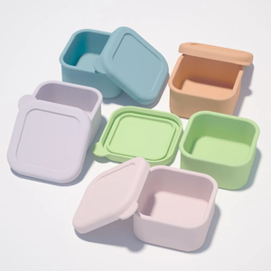New Soft Silicone Ice Cube Mold Sealed Leak-proof Sauce Box Food Containers with Lid Children's Bento Box for Summer - Product Image 2