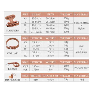 Fabricante al por mayor personalizado Logotipo de lujo de PVC de neopreno mascota perro <span class=keywords><strong>collar</strong></span> arnés Correa conjunto con bolsa de caca - Product Image 4