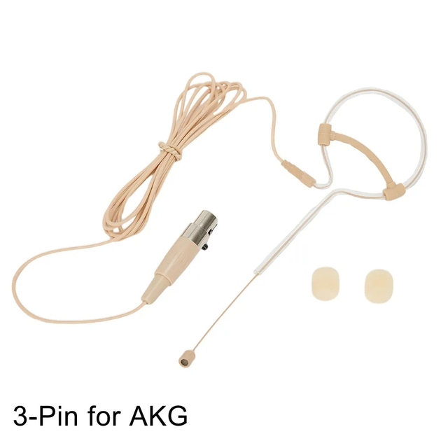 Single Ear Hook Headset with 3.5mm 3 Pin 4 Pin XLR Plug Condenser Wired Mic Hand-Free for Comfortable Communication