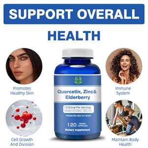 แคปซูลเคอร์ซิตินซิงค์เอลเดอร์เบอร์รี่สูตรธรรมชาติสำหรับผู้ใหญ่เพิ่มระบบภูมิคุ้มกันสารต้านอนุมูลอิสระเพื่อสุขภาพโดยรวม - Product Image 6