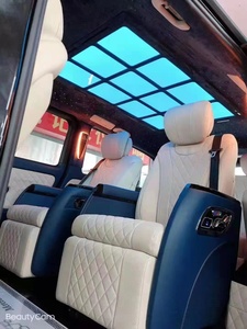 Nouveau siège de canapé électrique réglable en cuir de luxe avec accoudoir central confortable et couleur personnalisable pour l'intérieur de MPV, VAN, RV, Limousine - Product Image 5