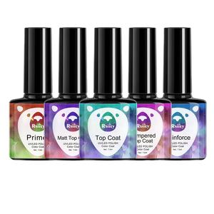 7.3ml UV <b>Gel</b> Top and Base Coat <b>Set</b> Non-Toxic Scratch Resistant No Wipe Soak Off Functional <b>Gel</b> <b>Nail</b> Polish for Salon <b>Nail</b> Art - Product Image 1
