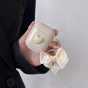 Funda con diseño de lazo y corazón, adecuada para Apple AirPods 3/Pro, auriculares inalámbricos de 1/2/3 generación, funda protectora a prueba de caídas - Product Image 6