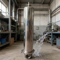 Préfiltre à eau industriel manuel à haute pression, boîtier en acier inoxydable de 2 mm d'épaisseur, à ouverture par pince, pour traitement des liquides