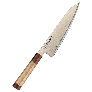 Nuovo Coltello da Chef Professionale da Cucina XINZUO Personalizzato in Acciaio Damasco con Rame e Manico Ottagonale in Legno di Sicomoro Figurato Tricolore - Product Image 1