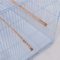 Vogelzuchtkäfig aus Edelstahldrahtgeflecht, einfacher großer Papageienkäfig mit Kunststoffschale und Kartonverpackung