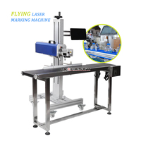 Machine d'impression laser de marquage laser CO2 en ligne volant impression de bouteilles en plastique
