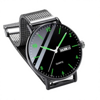 Montre à quartz personnalisée pour homme, boîtier en alliage, bracelet 20 mm, cadran à aiguilles, affichage luminescent, calendrier, vente en gros