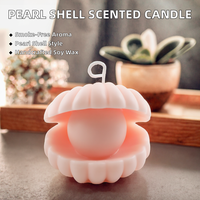 Velas Aromáticas Hechas a Mano con Conchas de Perla Creativas al por Mayor, Adornos Ecológicos para el Hogar con Fragancia, Decoración Navideña