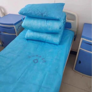 Juego de Funda de Edredón y Funda de Almohada Desechables para Viaje, 150x220, Azul, Tela No Tejida, Juego de Ropa de Cama de Tres Piezas - Product Image 2