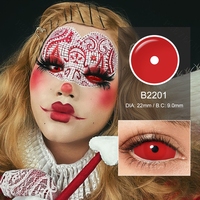 Lentilles de contact scléralles noires Pseyeche 22 mm, lentilles de contact colorées pour Halloween, lentilles de contact pour les yeux entiers, lentilles de cosplay