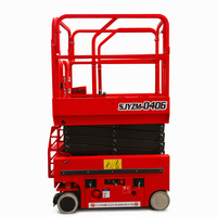 Plateforme élévatrice à ciseaux électrique autopropulsée de 4 m, capacité de 230 kg, plateforme de travail aérienne mobile avec extension de 500 mm pour travaux de plafond
